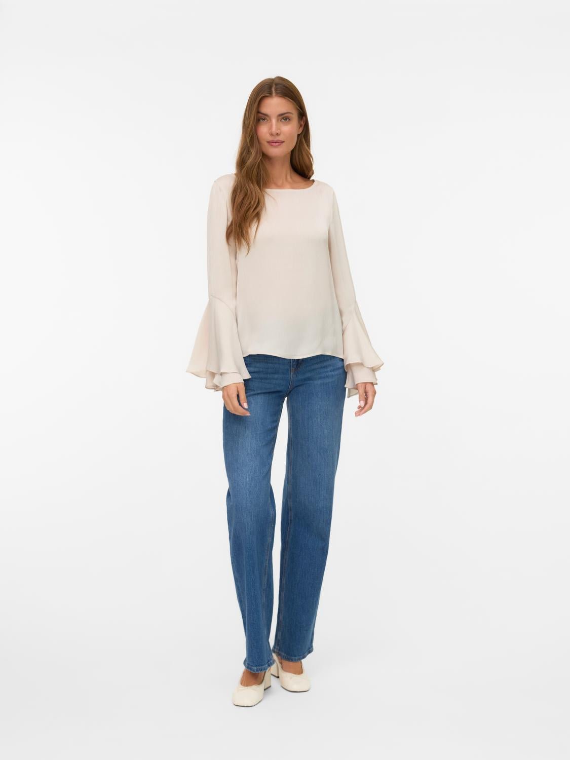 VMLIVA Top - Pumice Stone - VERO MODA & VILA Bergvik